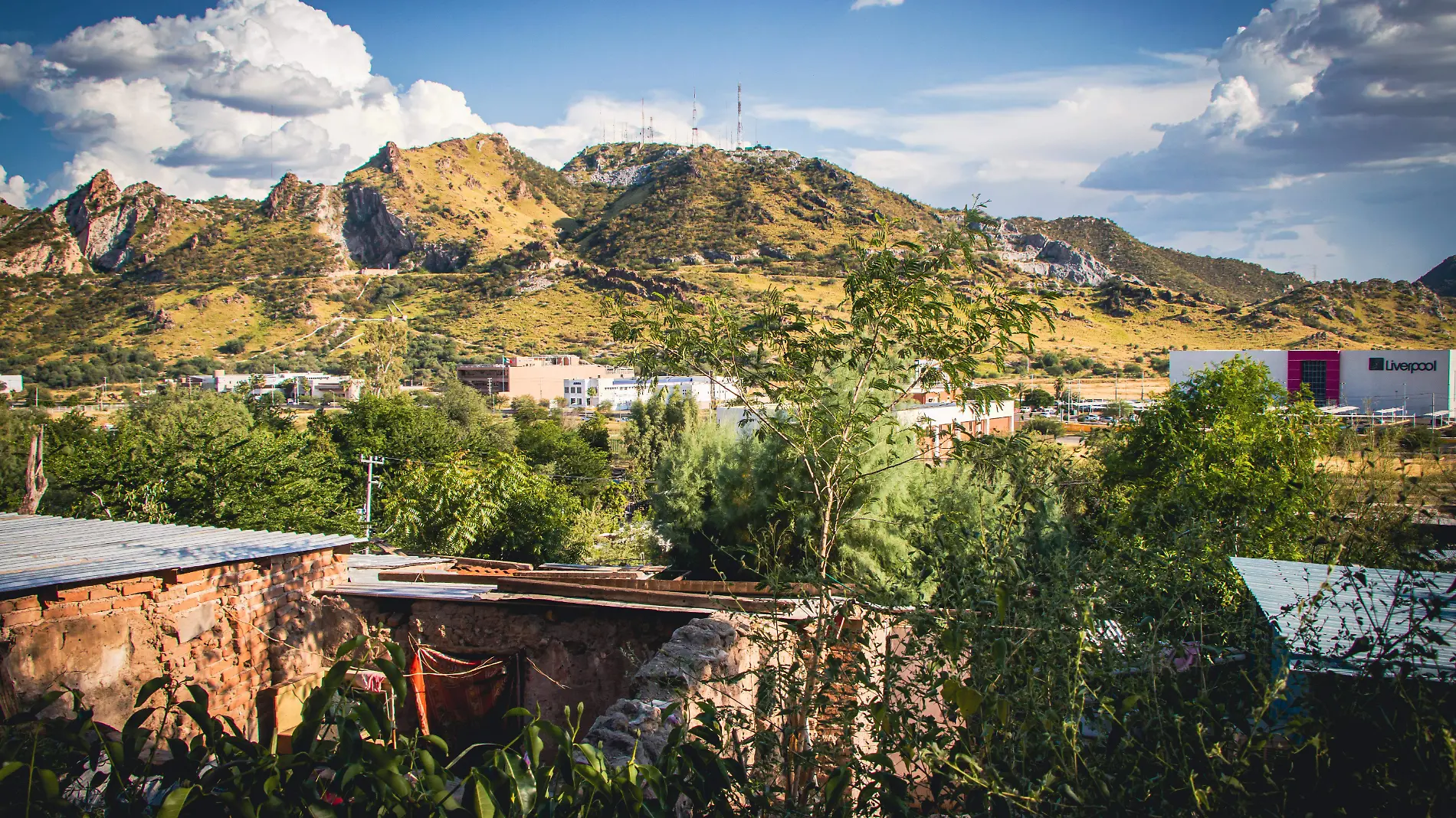 Viviendas en las faldas del Cerro de la Campana, colonia Las Pilas 